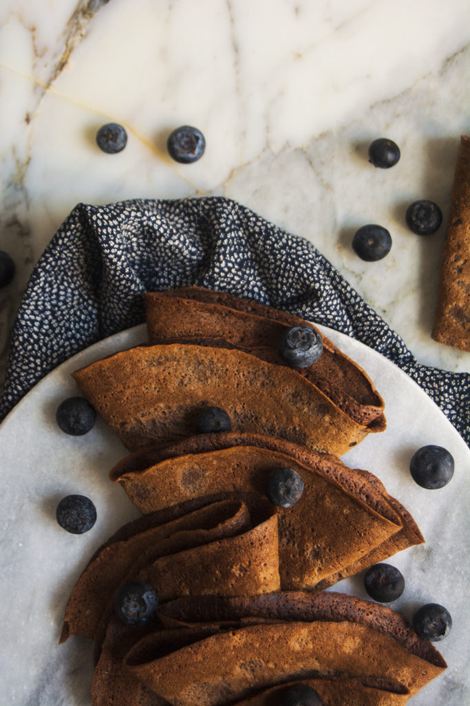 vegan and gluten free pure cocoa crêpes