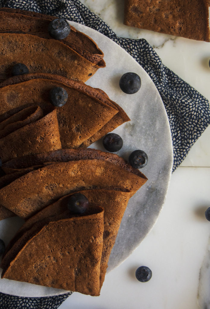 vegan and gluten free pure cocoa crêpes