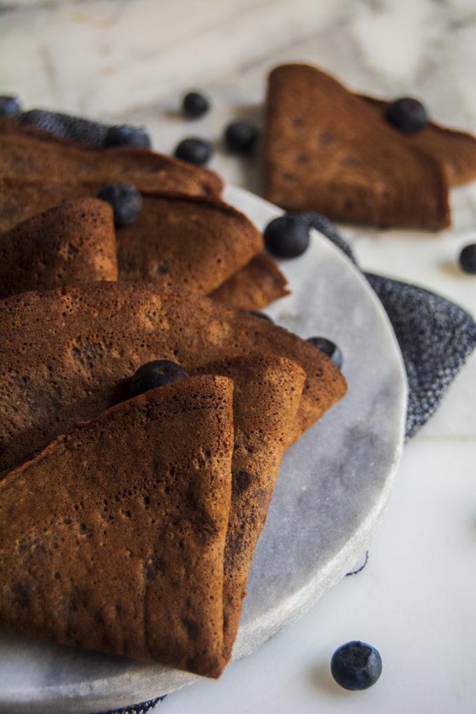 vegan and gluten free pure cocoa crêpes
