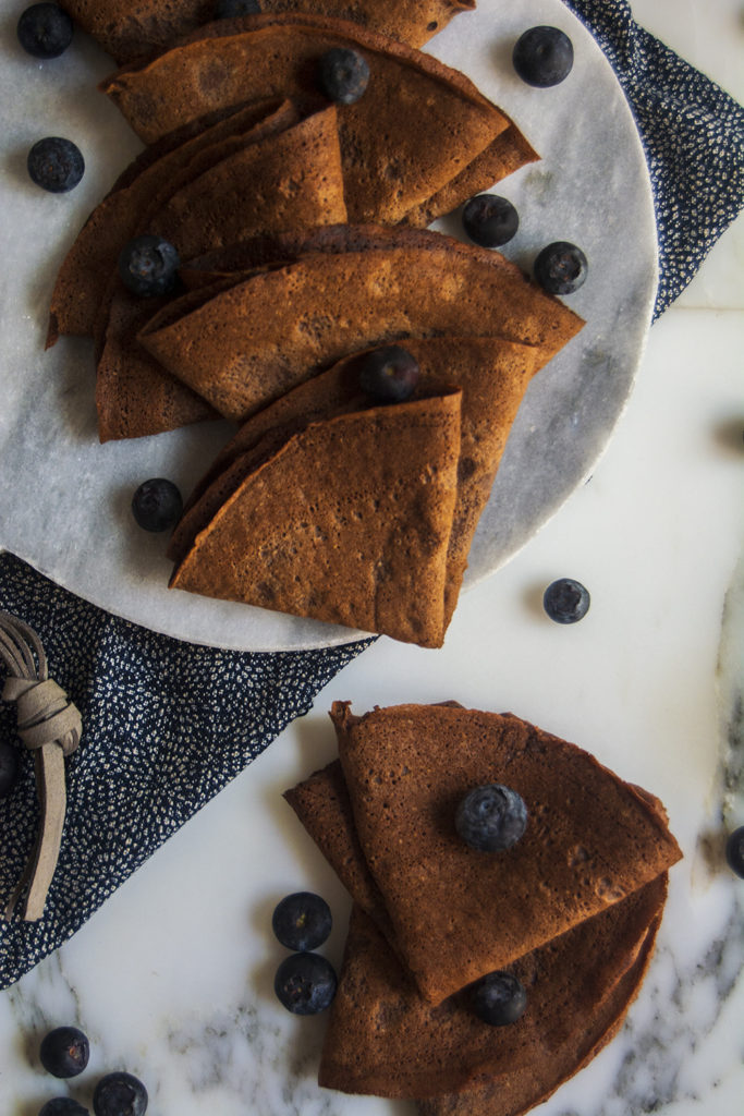 vegan and gluten free pure cocoa crêpes